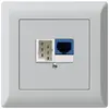 Scatola INC DSL kallysto.line 1×RJ45/1×T+T grigio chiaro 