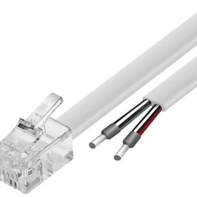 Cavo di collegamento ESYLUX SmartDriver-2 RJ10-OPEN END, 10m, 8×bianco 