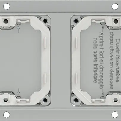 Intestazione AP ELEMENT 1×2 alluminio 2 ingressi 
