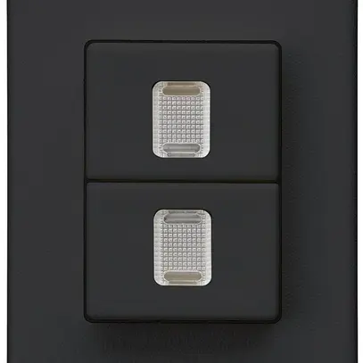 Interrupteur à poussoir double INC Hager FLF 10A/250V 1/1L illuminé noir 