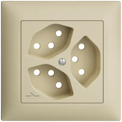 Kit frontal EDIZIOdue vanille 88×88mm 3×T13/1 