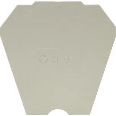 Abschlusswand Wieland 4mm² grau für Doppelstock-Klemme 