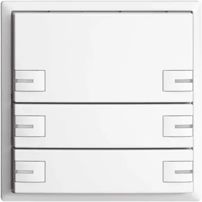 KNX-Taster RGB EDUE, 250mW, m.RGB-LED, 6×Taste, 1×Tastenb., ws 