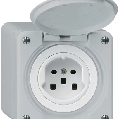 Presa AP HA robusto tipo 25 con morsetti a innesto con coperchio grigio 