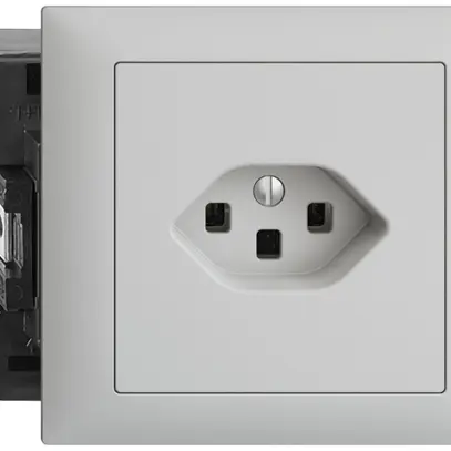 Presa INS EDIZIOdue T23 16A 53mm grigio chiaro con mors. innest. 