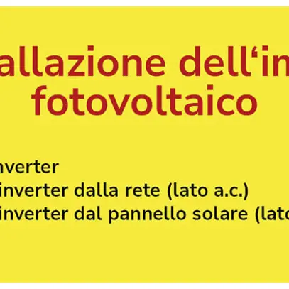 Autocollante di avvertimento ELBRO Disinstallazione impianto fotovolt.90×40mm gi 