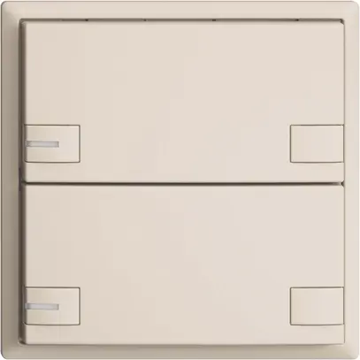 Poussoir ENC KNX 2× EDIZIOdue colore crema RGB avec LED 