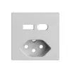 Kit de montage Feller EDIZIOdue pour prise USB type A+C + type 13 gris clair 