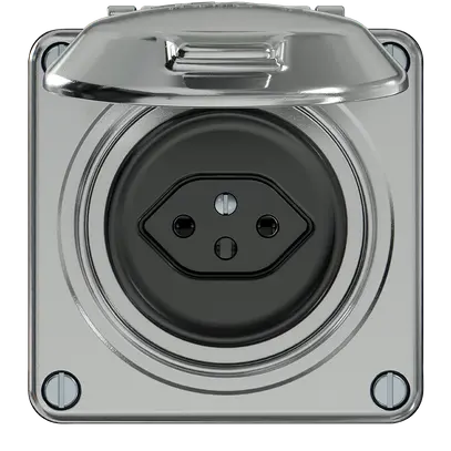 Presa ELEMENT SNAPFIX® 1×tipo 13 10A 250V con coperchio IP20 all 