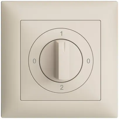 Kit frontale EDIZIOdue 0-1-0-2 88×88mm crema per interruttore rotativo 