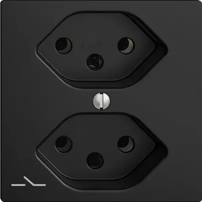 Prise ENC EDIZIOdue 2×T13 noir 1×S 