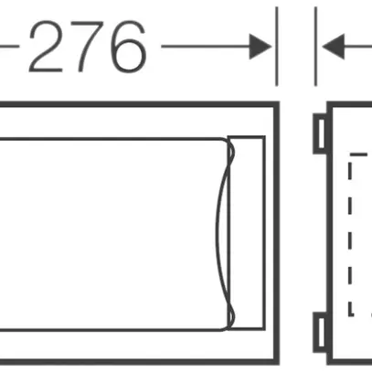 Coffret d'appareil Hensel FP 0141 gris vide a.porte transpa.fermée 276×186×186mm 