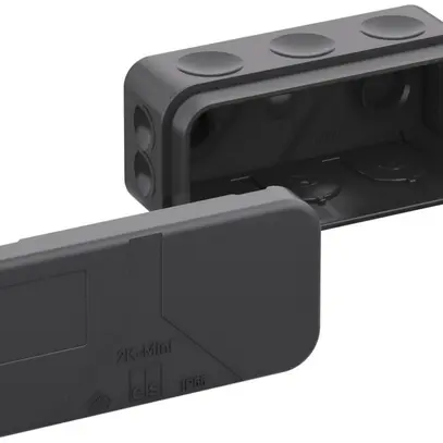 Scatola di derivazione AP 2K-Mini-L/sw 89×43×38mm, IP55, nero 
