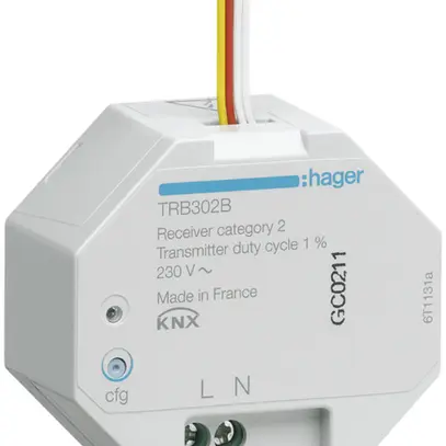 EB-Binäreingang KNX-RF tebis TRB302B 2-fach, 230VAC 