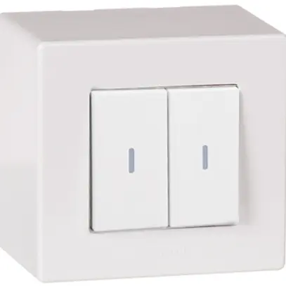 Inverseur double AP 3+3 ARTEOR, blanc 