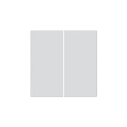 Face poussoir KNX Hager BA basico Z double blanc 45×45mm 