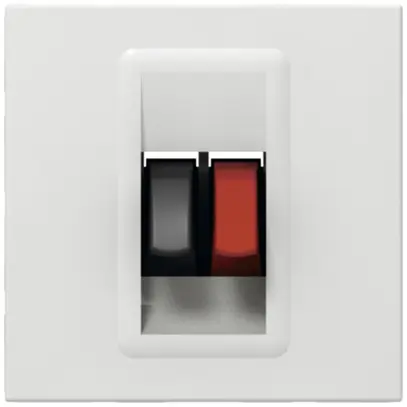 Presa altoparlante INS MOS bianco singolo 2 moduli 