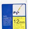Cassette ruban Brother TZeFX,12mm×8m, jaune/noir 