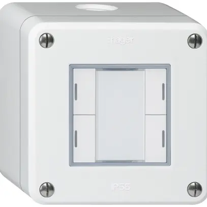 Poussoir AP robusto Q KNX 4× LED RGB s/e-link blanc 