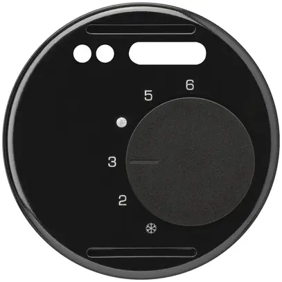 Disque frontal ENC BASICO noir pour thermostat d'ambiance plancher chauffant 