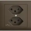 Prise INC EDIZIOdue 2×T13 coffee 1×S 