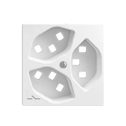 Montageset Feller EDIZIOdue, für Steckdose 3×T23 1×getrennt, weiss 