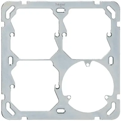Placca di fissaggio Hager grd.2×2 3×52 + 1×3P 137×137 mm all 