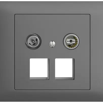 Presa multimedia 4dB INS Edue BKE, presa d.derivazione, p.2×RJ45 Keystone, grs 