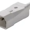 Fiche d'appareils type C14 (E) ELBRO 10A 230VAC droit max.70°C blanc IP20 