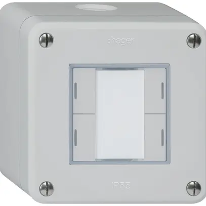 Poussoir AP robusto Q KNX 4× LED RGB s/e-link gris clair 