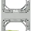 Telaio di montaggio Feller ELEMENT SNAPFIX® 2×1 87×187mm alluminio brillante 