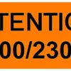 Autocollant d'avertissement ATTENTION 400/230V 60×20mm auto-adhésif rouge 