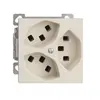Prise AP EDIZIOdue 3×T23 crema intérieur pour combinaison 
