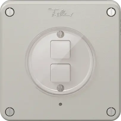 Poussoir KNX 2× NEVO N.CO RGB avec sonde de température, gris clair 