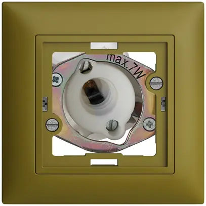 Lampada spia INC EDIZIOdue olive 7W senza calotta piatta 