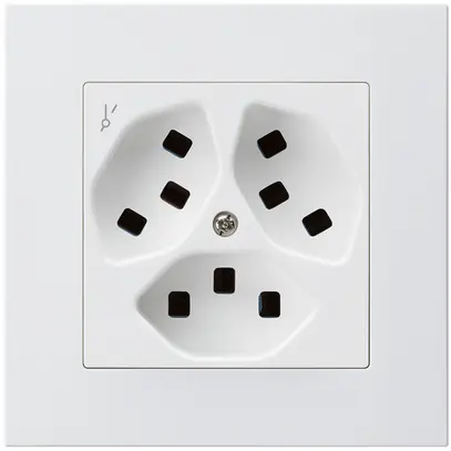 Presa INC Hager kallysto.pro 3×T23 1×S C bianco ultra 