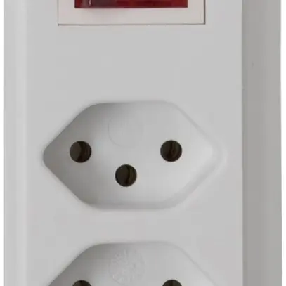 Presa multipla cleverLINE 3×T13 bianco 1.5m H05VV-F 3×1mm² con interruttore 