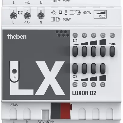 Attuatore-variatore KNX AMD Theben LUXORliving 2-canale 