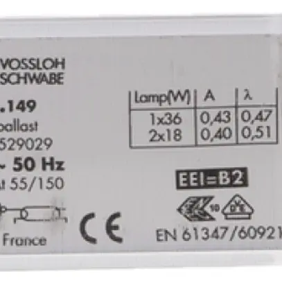 Ballast électromagnetico MH 1×36W, T8/TC 