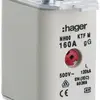 NH-Sicherung Hager DIN00 500VAC 160A gG/gL Doppelkennmelder rostgeschützt 