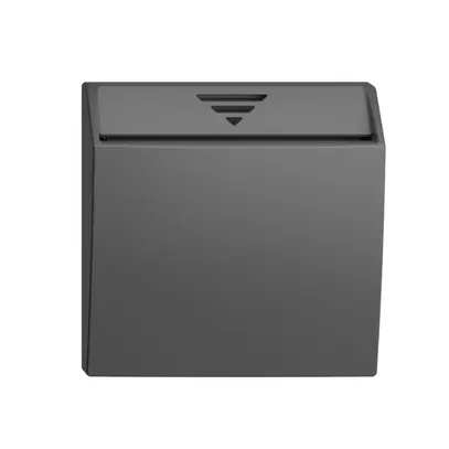 Kit frontal EDIZIOdue gris foncé 60×60mm pour Hotelcard 230VAC 