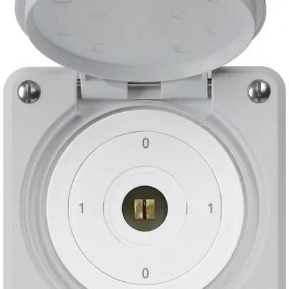 Interruttore a chiave quadrata INC robusto IP55 con coperchio S0/1P grigio 