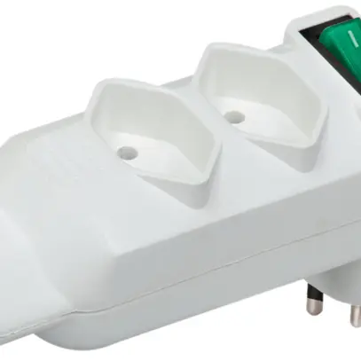 Spina multipla orientabile 3×T13 bianco 