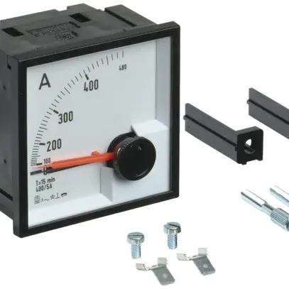 Amperometro bimetallo INS Hager 400A incassato 72×72mm cl.3 integrazione 15min 