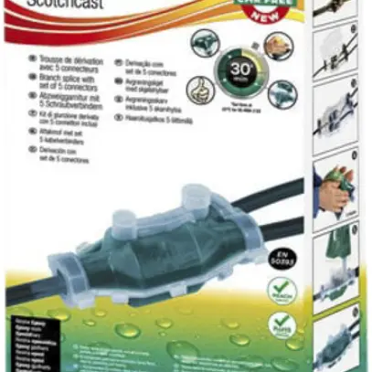 Manicotto di giunzione/derivazione 3M 92-NBB1C GS forma a Y 4×2.5…16/5×1.5…10mm² 