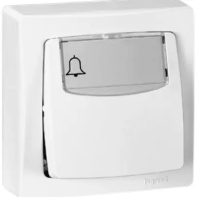 Tasto di suoneria 230VAC IP44 bianco 