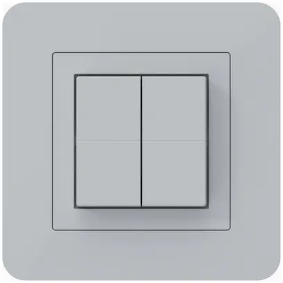 Poussoir sans fil Friends of Hue KTR, 4×, 94×94mm, autocollant, gris clair 