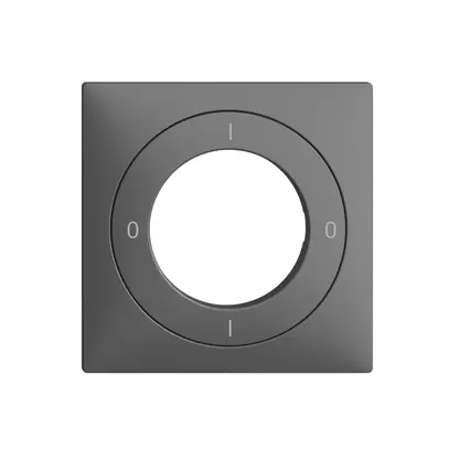 Kit frontale EDIZIOdue 0-1-0-1 60×60mm grigio scuro, per interruttore rotativo 