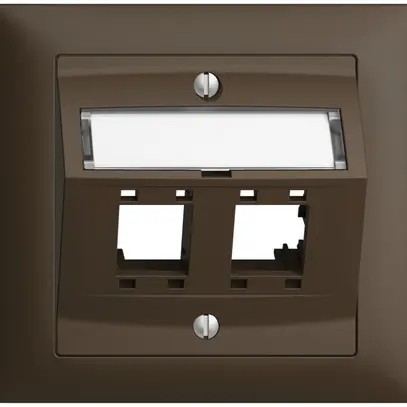 Kit de montage INC Edue FKE, avec capot d.sortie oblique, pour 2×RJ45, coffee 
