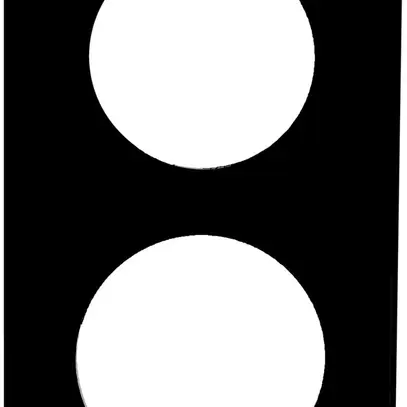 Placca di copertura I-I 43 +58mm nero 